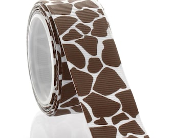 Cinta de grosgrain de jirafa de 7/8 "- Elija la longitud
