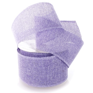 Ruban en toile de jute sans fil lavande de 4 pouces de large, tissage ample, rustique, ferme, porte, Base de couronne, mariage, bébé, printemps