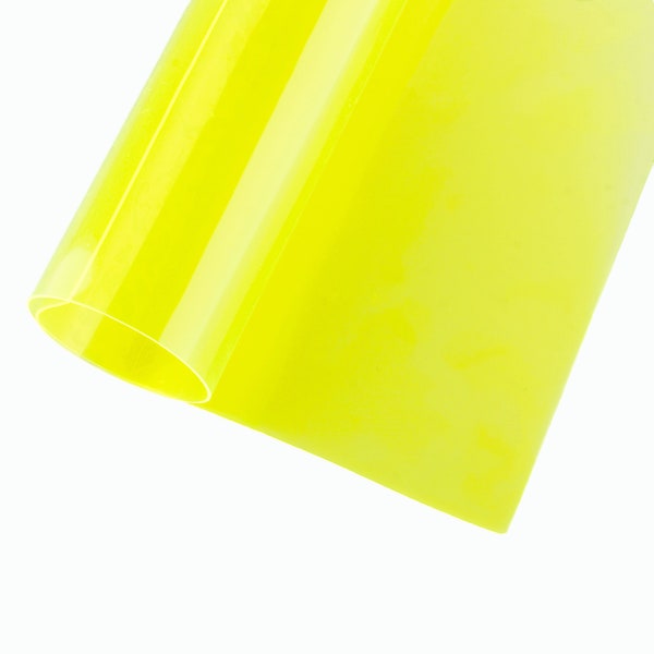 Hojas de gelatina transparente Amarillo neón