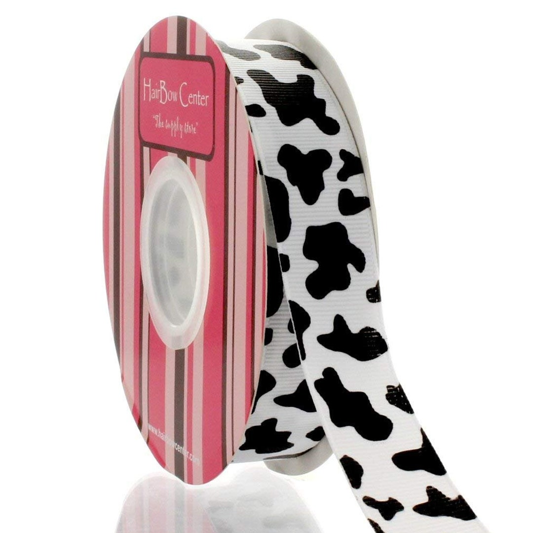 Cow Ribbon 7/8 Inch Cow Grosgrain Ribbon Choose Length - Etsy