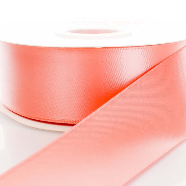 Light Coral Double Face Satin Ribbon - Choose Width / Length