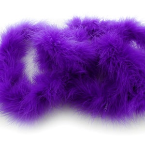 Boa de penas de marabu roxo 2 jardas (6 pés)