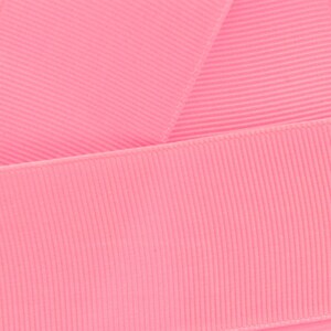 Kauwgomroze grosgrain lint, effen Kies breedte en lengte