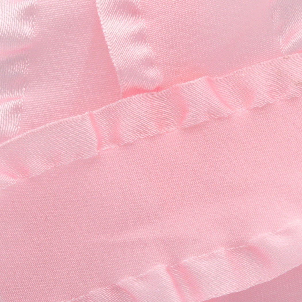 7/8 Satin Double Ruffle Ribbon Light Pink - Etsy