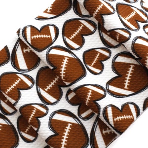 Football Hearts Sports Printed Liverpool Bullet Stretch Fabric by the Yard or 6&quot; Strips