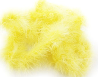 Lemon Yellow Marabou Feather Boa 2 Yards (6 Feet)