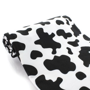Cow Pattern DBP 4-Way Stretch Fabric - Double Brushed Polyester by the 1/2 Yard or Yard