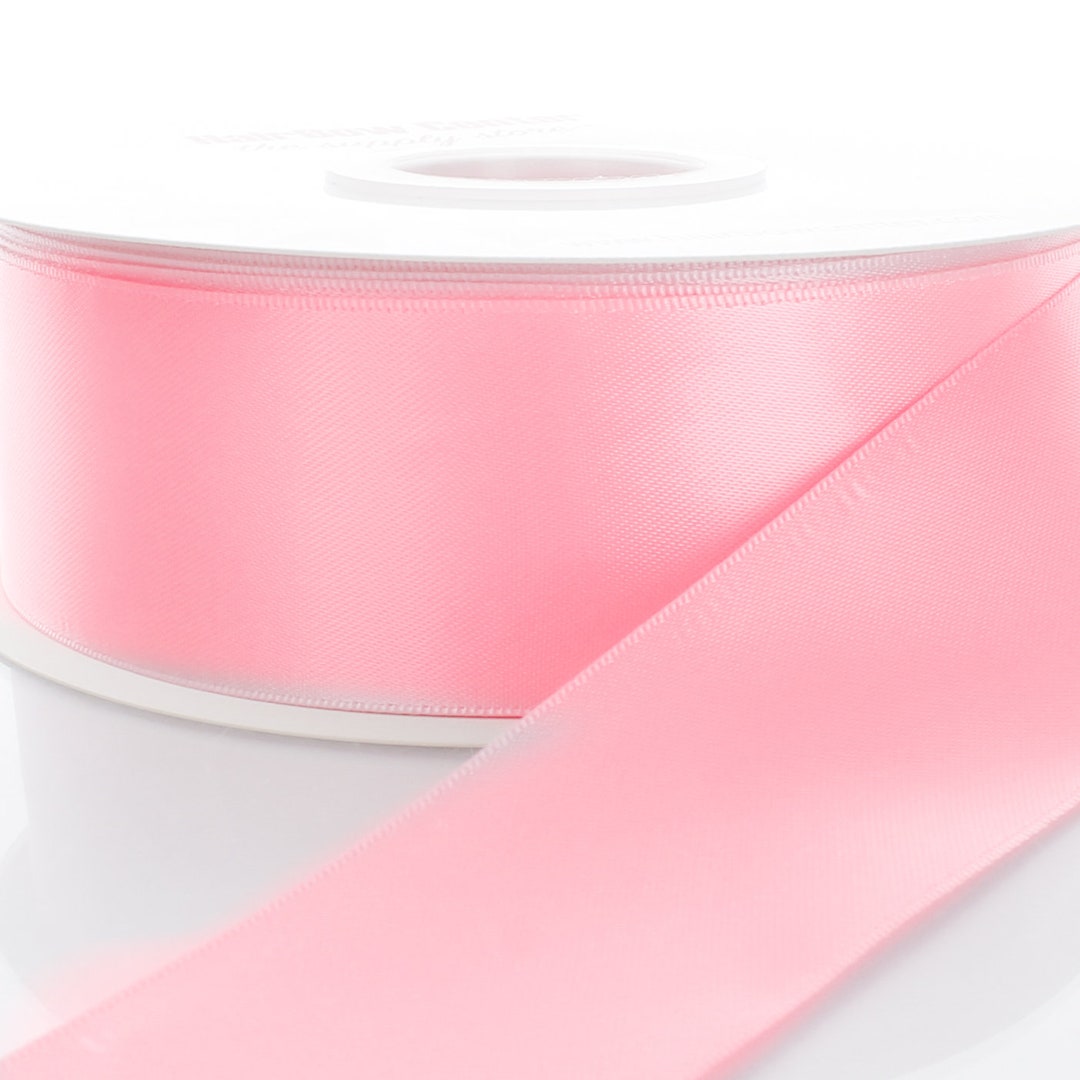 Pink Satin Ribbon 1 Inch x 25 Yards, Fabric Light Pink Silk Ribbon for  Valentines Gift Wrapping, Crafts, Hair Bows Making, Wreaths, Wedding Party
