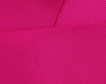 Cinta de grogrén color rosa fucsia lisa Elige ancho y largo