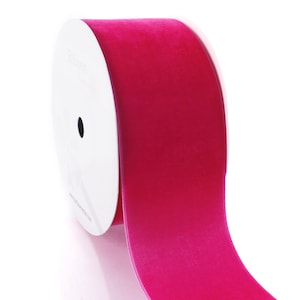 Magenta Red French Velvet Ribbon Trim 16mm