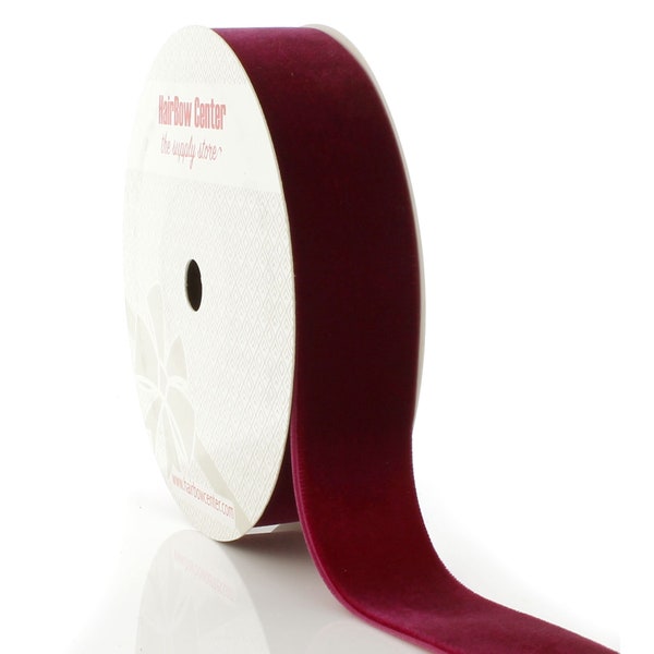 Wine Velvet Ribbon Choose Width and Length