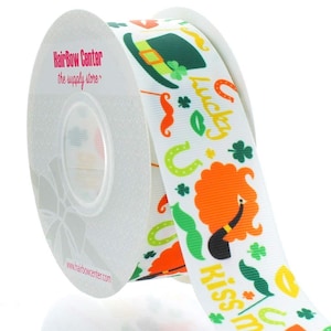 1,5" St. Patrick es Mix Grosgrain Band - Länge wählen