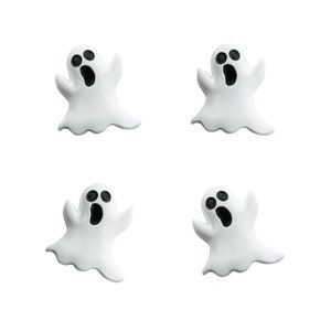Halloween Ghost Flatback Resin Craft Embellishment Deco-Resins (4 pcs)