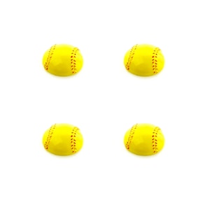 Softball Sport Flatback Resin Craft Verschönerung Deko-Resins (4 Stück)