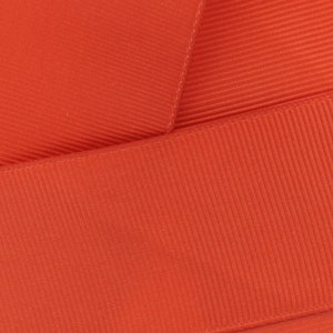 Burnt Orange Grosgrain Ribbon Solid Choose Width / Length image 1
