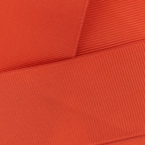 Burnt Orange Grosgrain Ribbon Solid Choose Width and Length