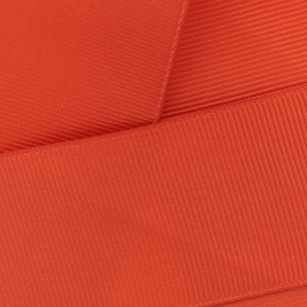 Burnt Orange Grosgrain Ribbon Solid- Choose Width / Length