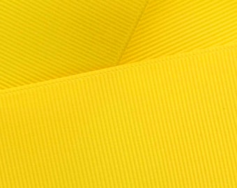 Yellow Grosgrain Ribbon Solid Choose Width and Length