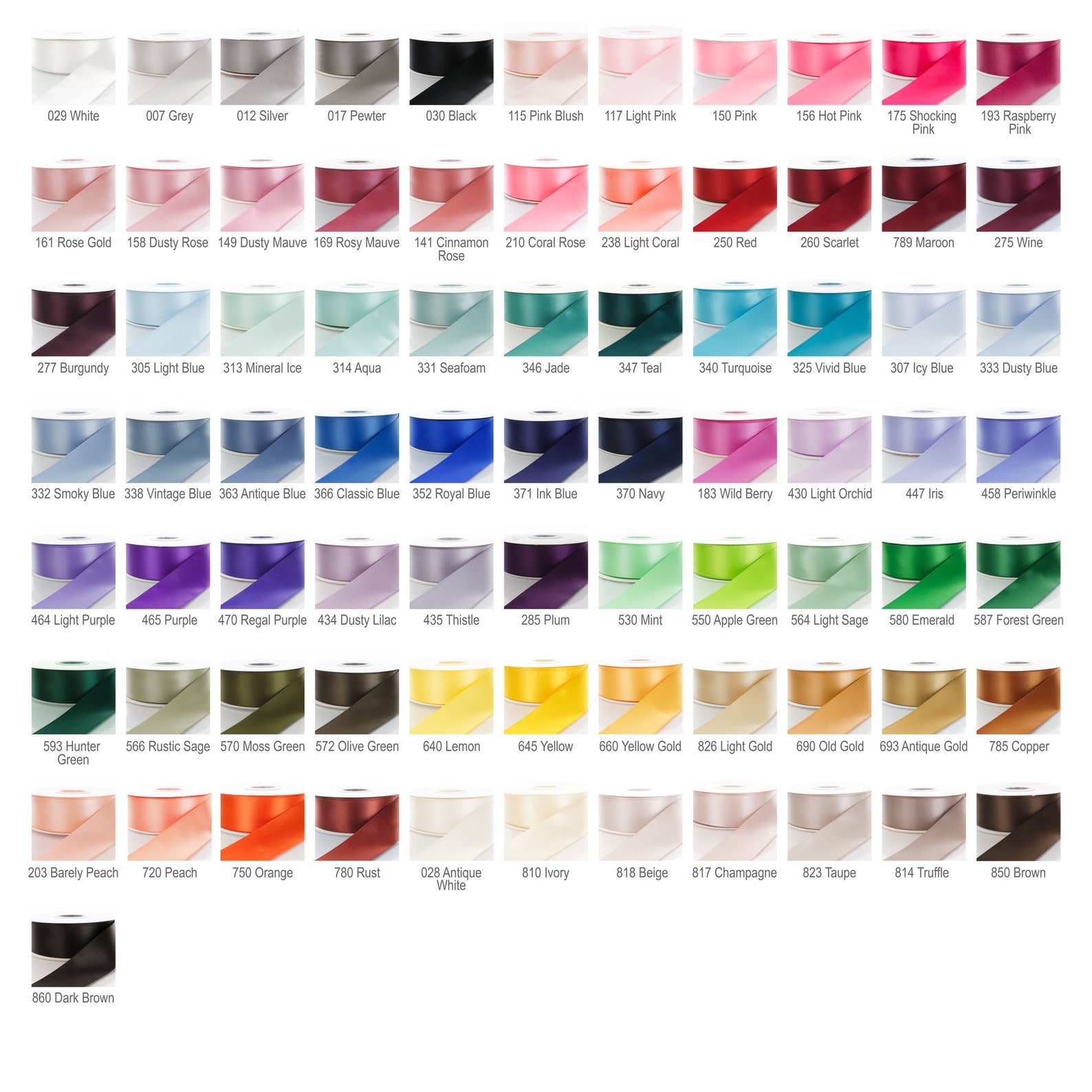 Iris Double Face Satin Ribbon - Choose Width / Length - Etsy