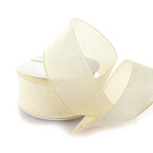 Fita de serapilheira com fio de algodão creme florista #9 #40 1,5 "2,5" guirlandas de porta rústicas casamento natal outono inverno