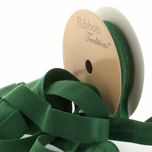 5/8 inch Fold Over Elastic (FOE) Ribbon 695 Forest Green Choose Length