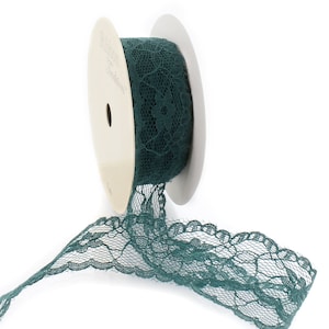 1 "Jäger Green Lace Vintage überbackene Randbesatz Wählen Sie Länge
