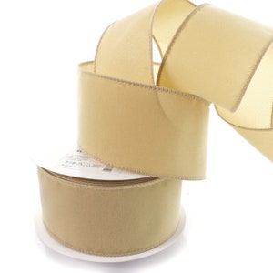 Ruban filaire en velours de daim écru naturel Automne Hiver Vacances de mariage 2,5" Largeur #40