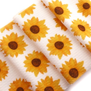Country Sunflower Liverpool Bullet Stretch Fabric by the Yard or 6 inch Strips