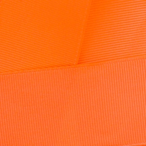 Neon Orange Grosgrain Ribbon Solid Choose Width and Length