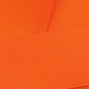 Orange Peel Grosgrain Ribbon Solid Choose Width and Length