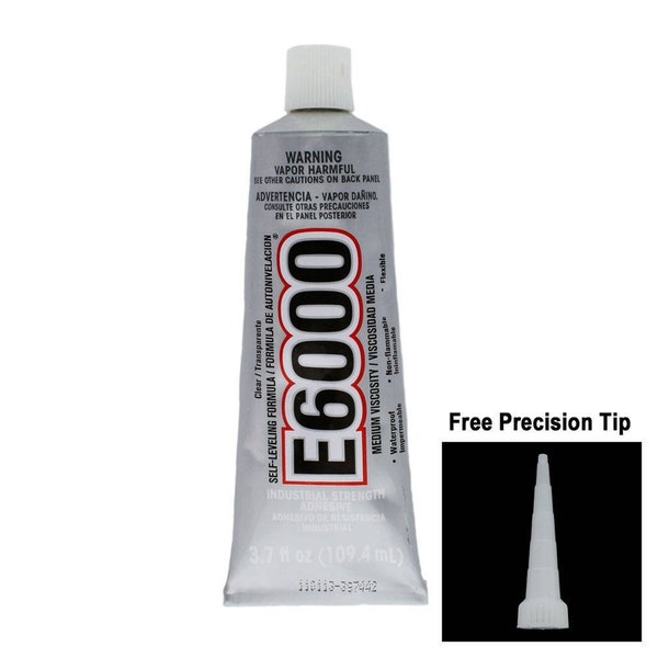 E6000 Adhésif de résistance industrielle 3,7 oz avec pointe de précision gratuite