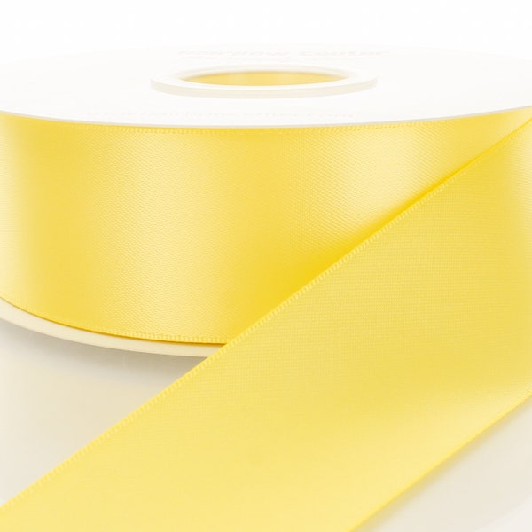 Lemon Double Face Satin Ribbon - Choose Width / Length