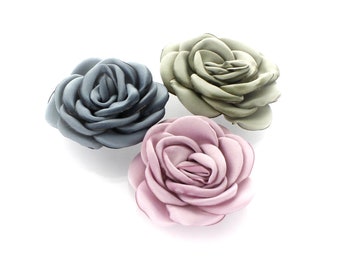 1.75&quot; Small Singed Edge Rose Shabby Fabric Flowers Choose Colors