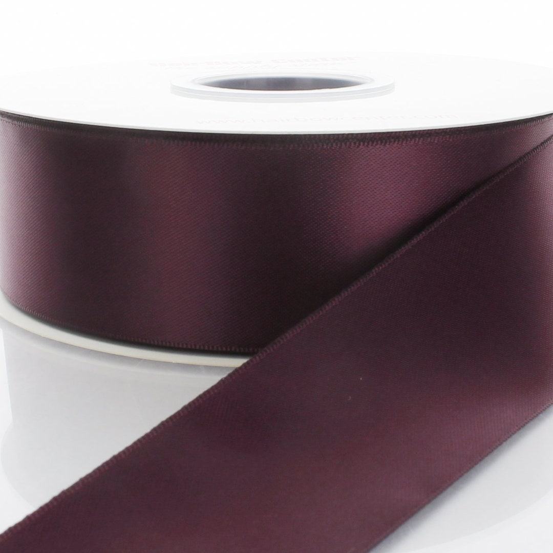 50Yards x 1.5 Burgundy Satin Ribbon Wedding Multi Craft DIY Hair