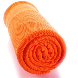 Neon Orange Solid Liverpool Bullet Stretch Fabric by the Yard or 6 inch Strips