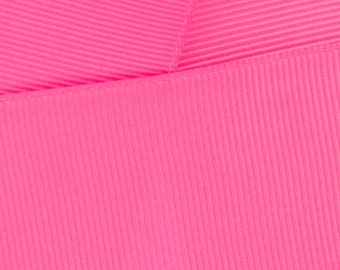 Hot Pink Grosgrain Ribbon Solid Choose Width and Length