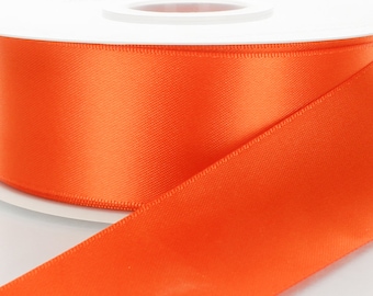Orange Double Face Satin Ribbon - Choose Width / Length