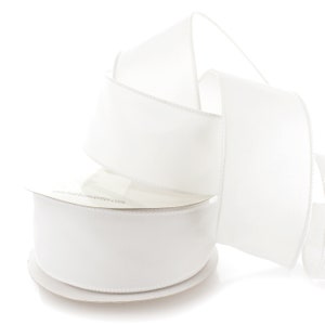 Ruban filaire en velours de daim blanc Vacances de mariage d’hiver Noël 1,5 « ou 2,5 » Largeur #9 #40