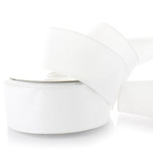 2 1/2 "Nastro glitter bianco cablato - Scegli la lunghezza