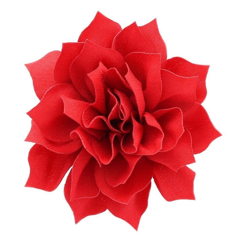 3.5 Medium Petal Blossom Hair Flower Peach 2 pcs