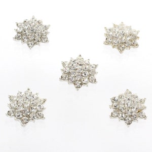 Small Starburst Rhinestone Embellishment Centers - Choose 3 or 12 pcs