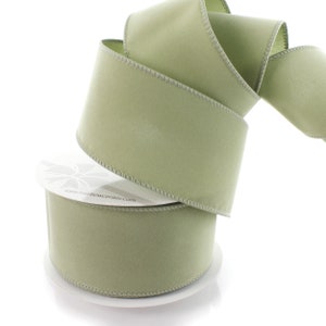 Ruban de velours en daim vert sauge clair ferme de campagne mariage automne-hiver rustique 1,5" 2,5" # 9 # 40