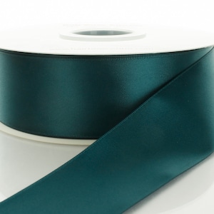 Teal Double Face Satin Ribbon - Choose Width / Length