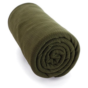 Moss Green Solid Liverpool Bullet Stretch Fabric by the Yard or 6&quot; Strips