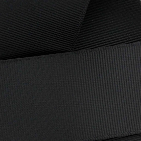 Black Grosgrain Ribbon Solid Choose Width and Length