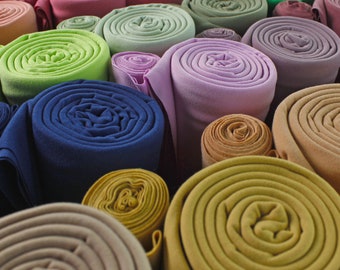 Solid DBP Stretch Fabric Double Brushed Polyester by the 1/2 Yard, Yard or 6 inch Strips - Choose Color