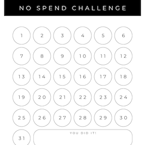 No Spend Challenge