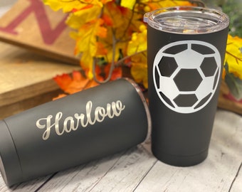 Personalized soccer tumbler/personalized basketball tumbler/personalized football tumbler/personalized sports tumbler