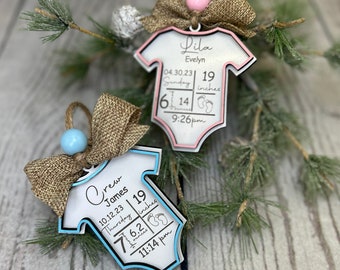 Baby’s first Christmas ornament/1st Christmas ornament/new baby ornament/Xmas ornament for baby/Christmas ornament for baby custom