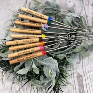 Campfire Sticks/Campfire roasting sticks/Smore sticks/Custom smore sticks/Custom campfire sticks/Camping fire sticks/Marshmallow Sticks image 1